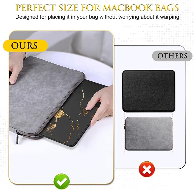 JIKIOU 3 Pack Mouse Pad with Stitched Edge, Portable Size-10.2x8.3in Gilding | - Image 6