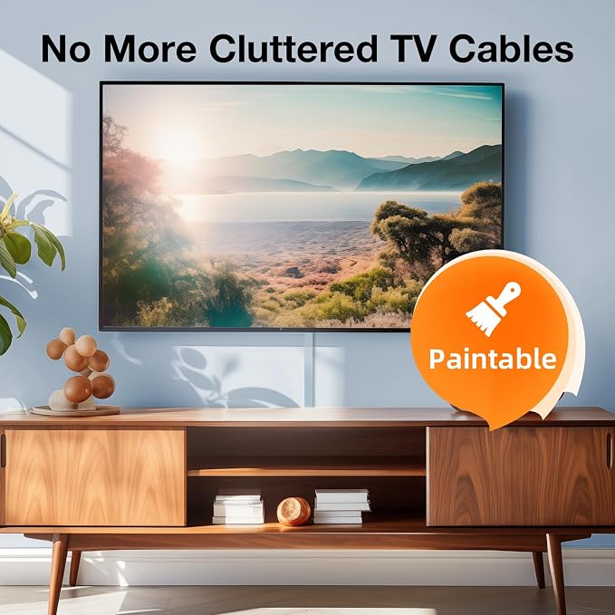 Delamu 157in Cord Hider, Cord Cover Wall Cable Management, Paintable Wire Cover - Image 6