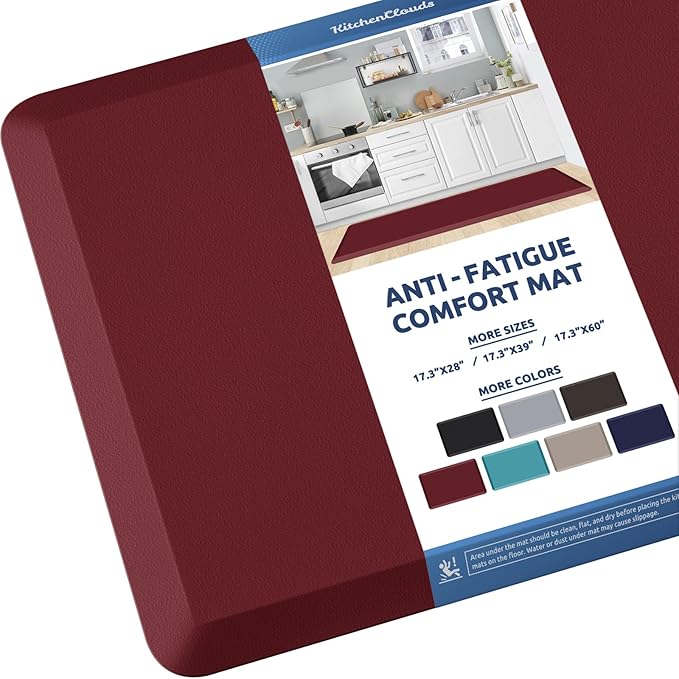 KitchenClouds Kitchen Mat Cushioned Anti Fatigue Kitchen Rug 17.3"x60" Water by KitchenClouds
