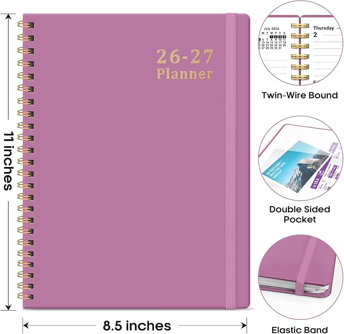 Planner 2026-2027, 8.5" x 11" Weekly and Monthly Academic Year Planner Calendar - Image 4