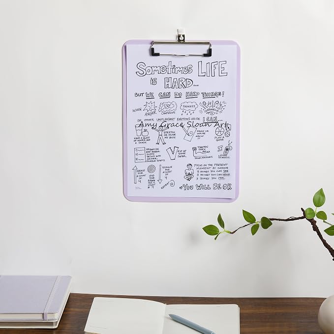 Mr. Pen- Plastic Clipboard, 12.5" x 9", 2 Pack | Muted Purple Clipboard Plastic - Image 5