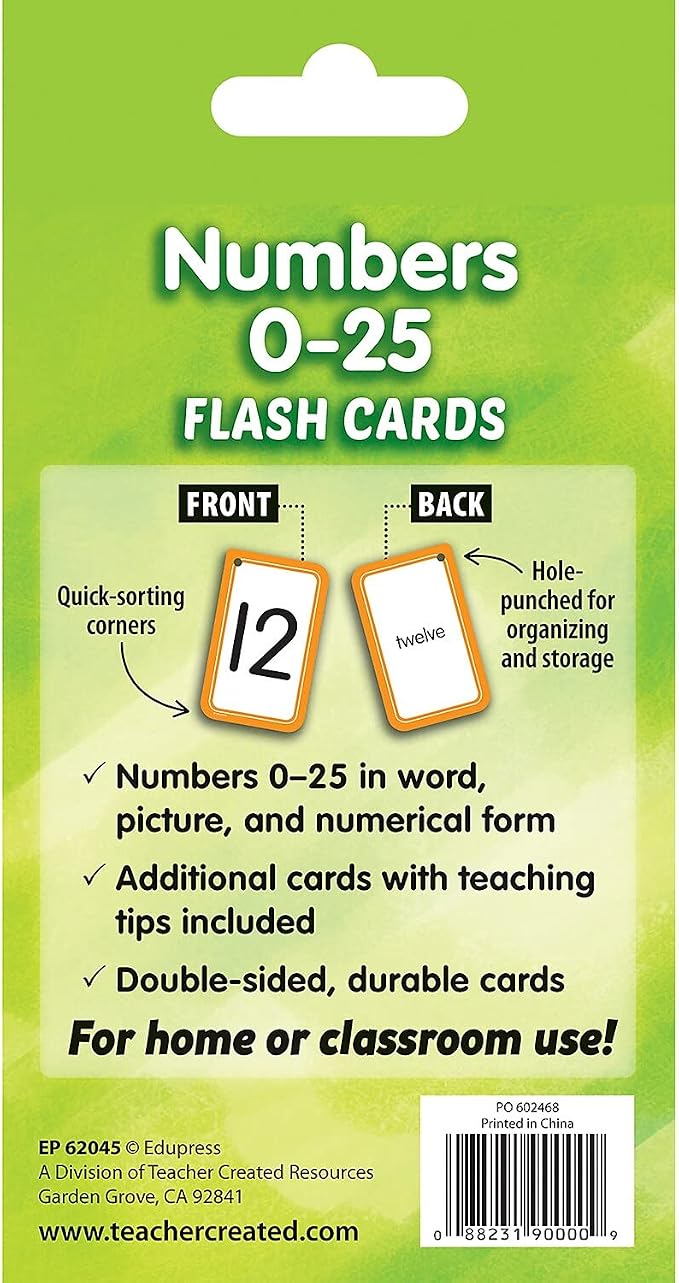 Teacher Created Resources Numbers 0–25 Flash Cards - Image 4