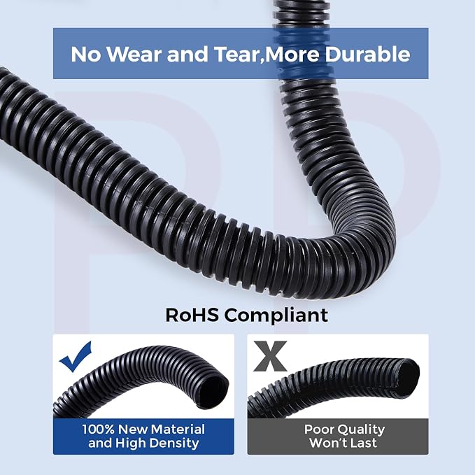 YCLYC 10ft 3/8inch Cable Management, Cable Sleeve Wire Wrap, Cord Wrap - Image 3