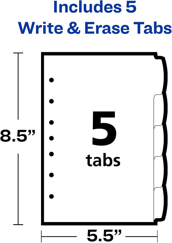 Avery Write & Erase Durable Plastic Mini Dividers - Image 5