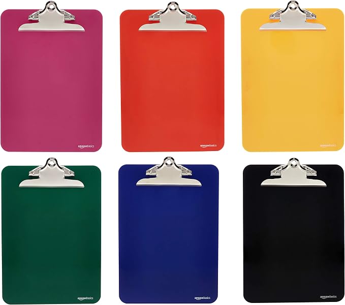 Amazon Basics Lightweight Plastic Clipboards by AmazonBasics