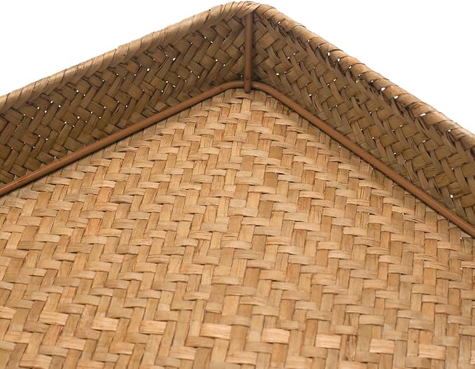 Seagrass Letter Tray, Woven Desk Tray, Wicker Desk Organizer, A4 Paper - Image 4
