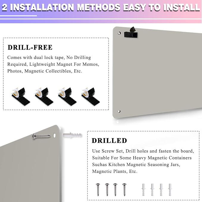2Pack Magnetic Board, 17.5" x 11.4" Magnet Bulletin Board to Display Magnetic - Image 3
