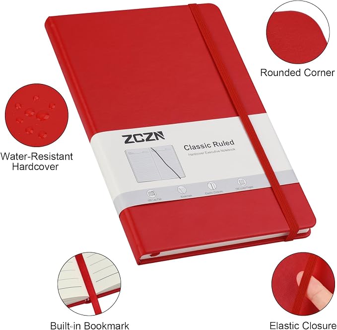 ZCZN 8 Pack Hardcover Journal Notebooks, 8 Colors, A5 Lined Journals - Image 3