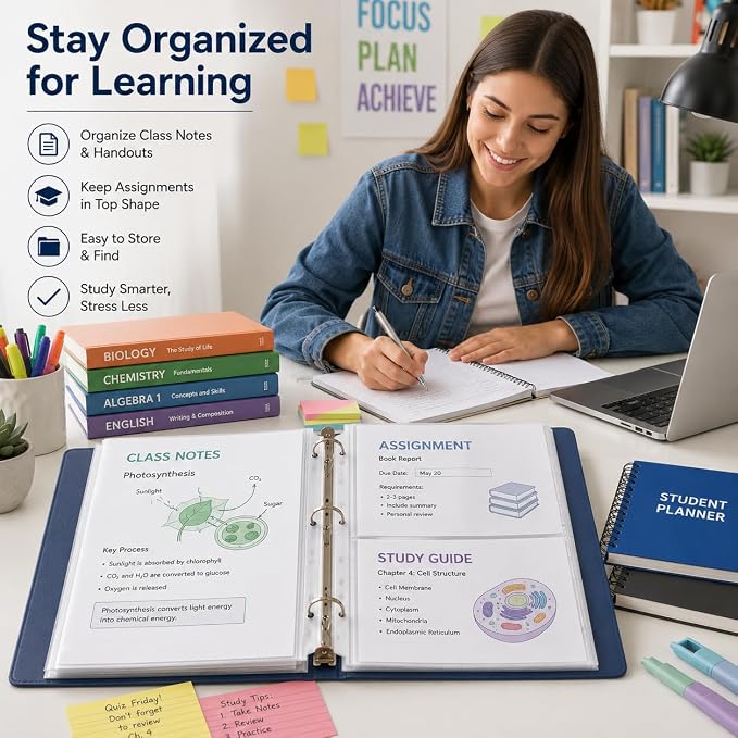 Standard Sheet Protectors, 9.25 x 11.22 Inches, Top Loading Document Sleeves - Image 9