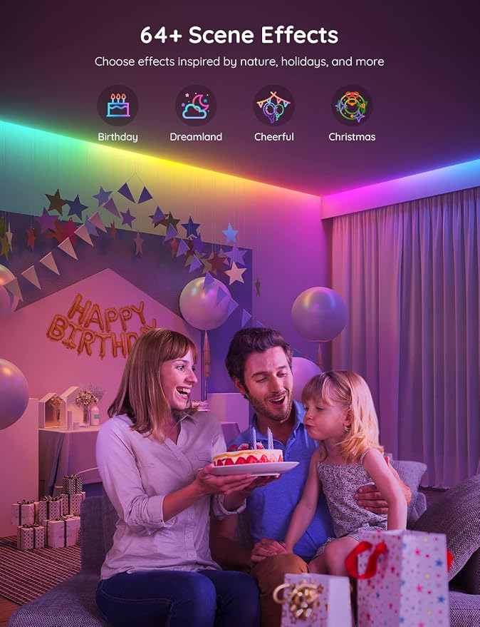 Govee 131.2ft RGBIC LED Strip Lights, Smart LED Lights - Image 6