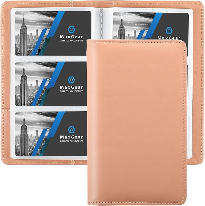 MaxGear Business Card Organizer Book, Holds 240 Cards, Professional Card Binder by MaxGear