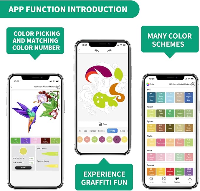 280 Colors Alcohol Markers with Free App, Dual Tip Art Markers with Kickstand Case for Artists Adults and Kids,Alcohol Based Marker for Coloring Painting Sketching and Drawing, Great Gift-DeskLoop Office