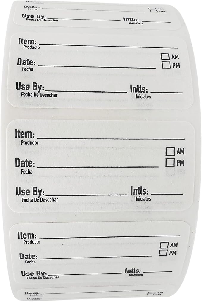 2x1 Dissolvable Food Labels, 1000 Label Stickers, Bottle Labels by ATLDIRECT