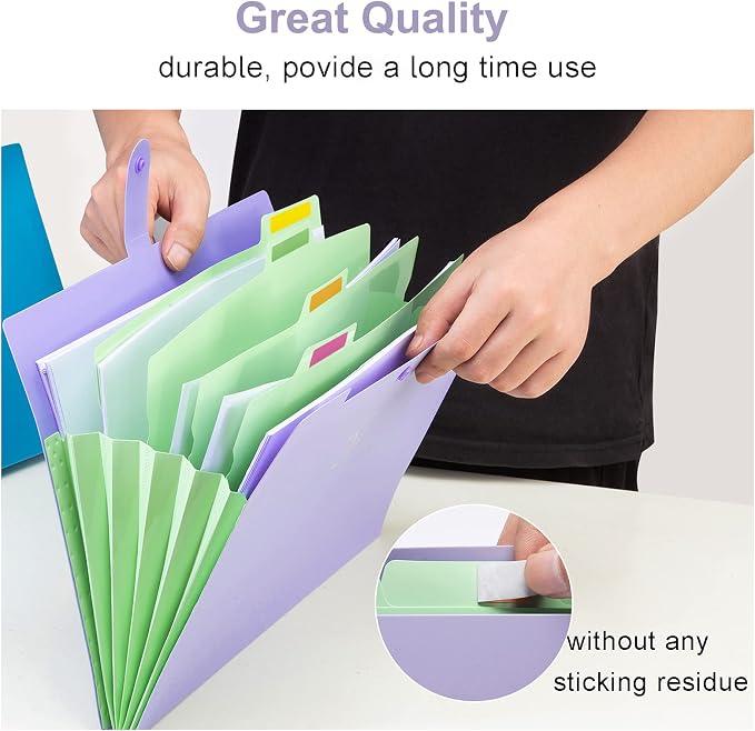 Forvencer Accordion File Organizer, Letter Size, 5 Pocket Expanding File Folder - Image 5