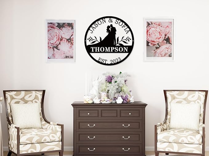 Wedding Couple Sign Metal, Personalized - Image 5