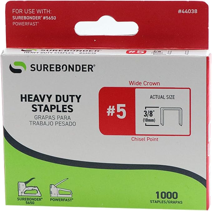 Surebonder #5 Staples 44038 Heavy Duty, Wide Crown, Swingline Type Staple by Surebonder