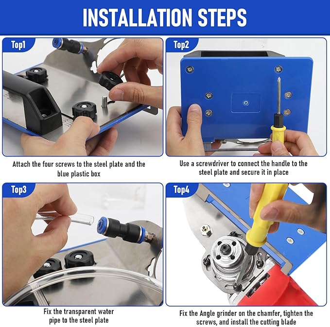 45 Degree Tile Chamfering Tool, Angle Grinder Stand Tile Cutter Tool Attachment for Tile 45 Degree Chamfer Cutting, 100-Type Universal Tile Chamfering Stand Type Angle Grinder-DeskLoop Office