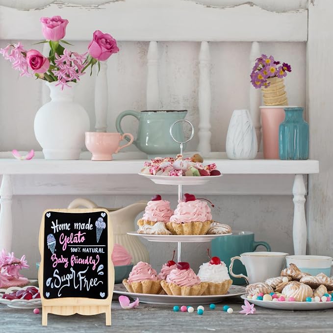 Tosnail 2 Pack Small Framed Tabletop Chalkboard Signs, 5 x 8 Inches - Image 7