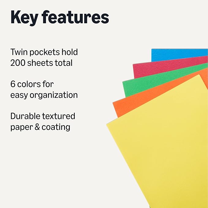 Amazon Basics Two-Pocket Folders, Letter Size - Image 2