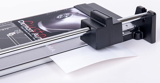 Dahle Vantage 50 Rotary Trimmer, 12" Cut Length, 5 Sheet Capacity, Self-Sharpening, Automatic Clamp, German Engineered Paper Cutter-DeskLoop Office