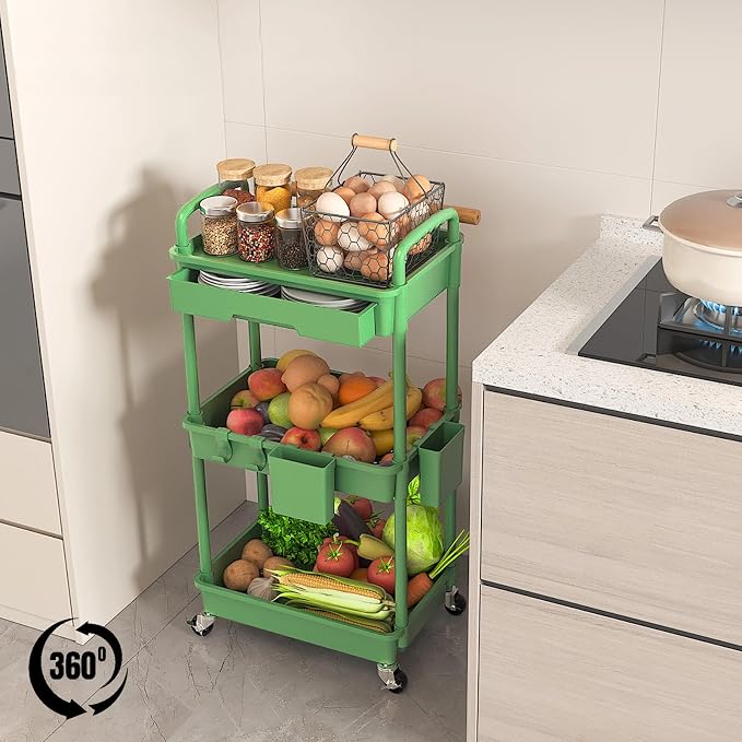 3 Tier Rolling Utility Cart - Image 4