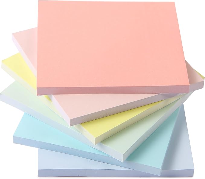Mr. Pen- Sticky Notes, 3”x3”, 12 Pads, 600 Sheets, Macaroon Colors Sticky Notes, Sticky Note, Self-Stick Note Pads, Back to School Supplies-DeskLoop Office
