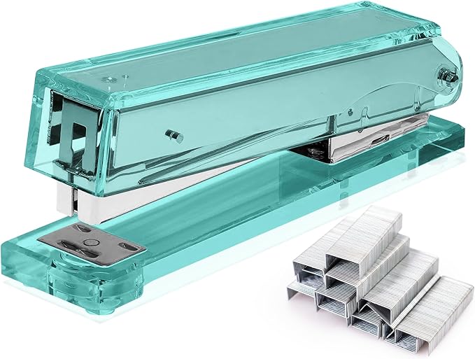 OfficeGoods Acrylic Stapler – Aesthetic & Durable Green Desk Staple by OfficeGoods