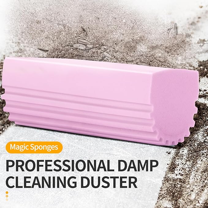 COBETE Damp Clean Duster Sponge, Reusable Damp Dusting Sponge Household Cleaning - Image 2