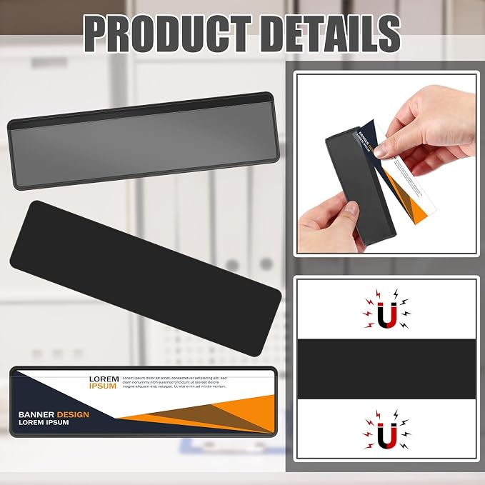 Gilprop 30 Pcs Magnetic Label Holders Pallet Rack 4.3 x 1.2 Inch Magnetic Labels - Image 3
