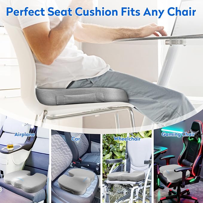 CushZone Seat Cushion, Office Chair Cushions, Car Seat Cushion, Non-Slip - Image 5