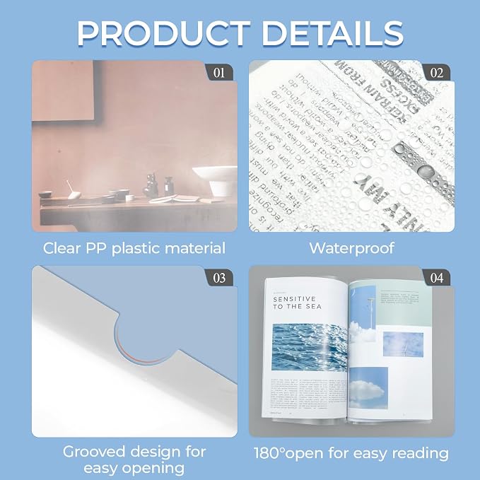 M&G 10 Pack Report Covers with Sliding Bar, 5mm Clear Report Folder - Image 5