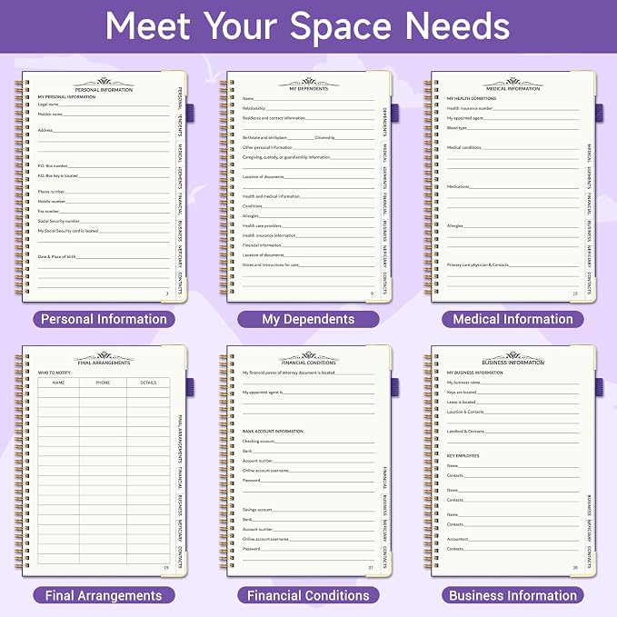 End of Life Planner, Estate Planning Organizer - Image 4