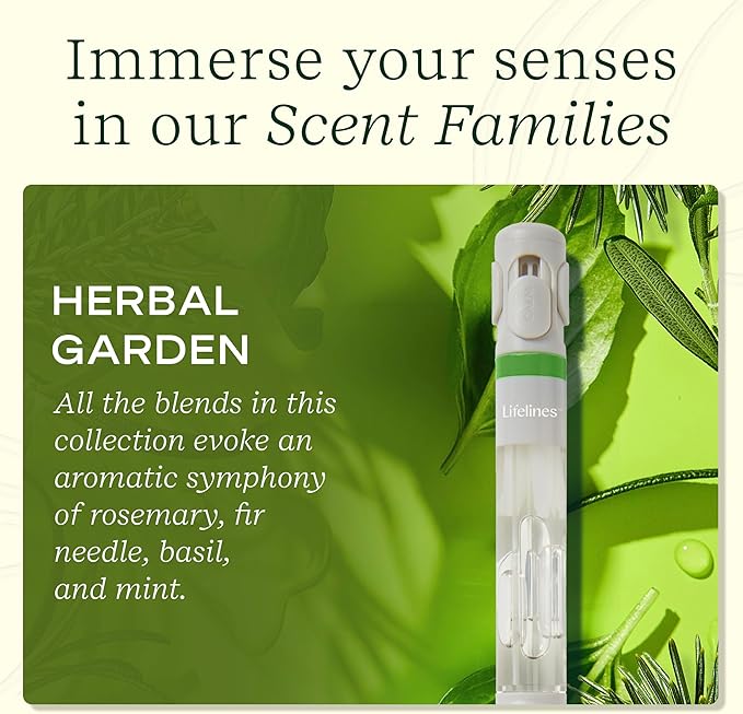 Lifelines Pen Diffuser, Herbal Garden - 1mm Black Ballpoint Pen with Scented Essential Oil Blends – Aromatherapy Diffuser & Sensory Immersion Diffuse Aroma As You Write-DeskLoop Office