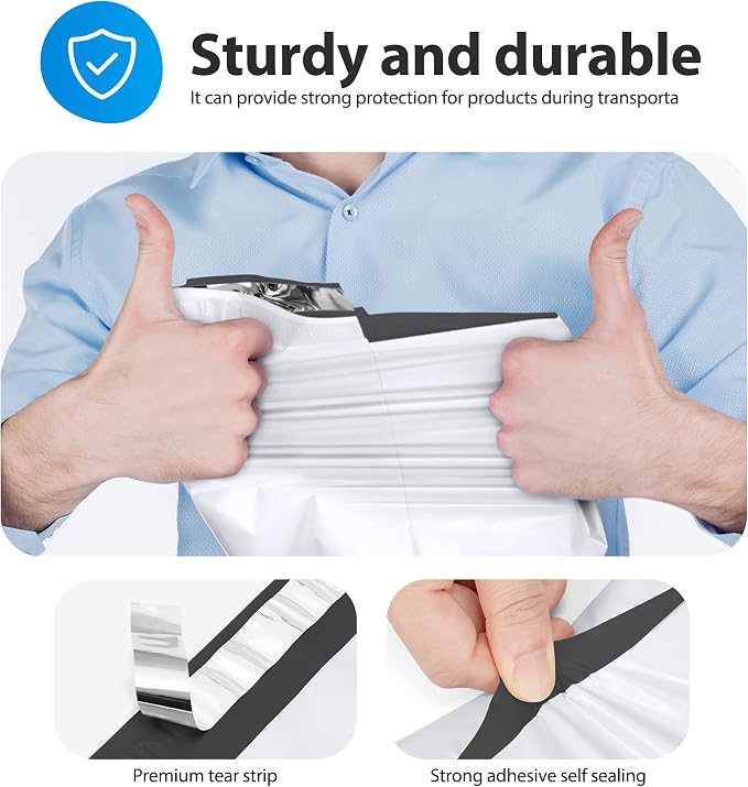Fuxury Large Poly Mailers 14.5x19" 100Pcs, Shipping Bags - Image 5