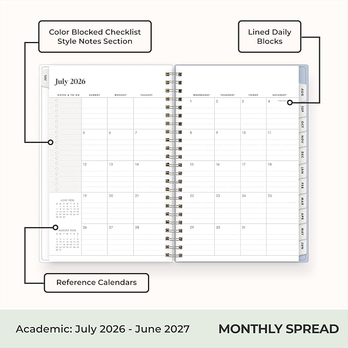 Blue Sky The Everygirl 2026-2027 Weekly and Monthly Academic Year Planner - Image 4