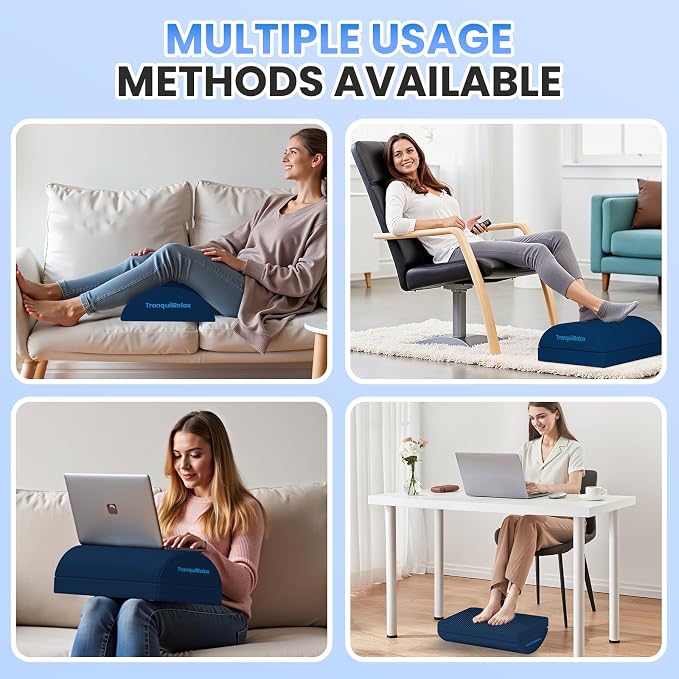TranquilRelax Foot Rest for Under Desk at Work, Gaming Accessories Foot Stool - Image 6