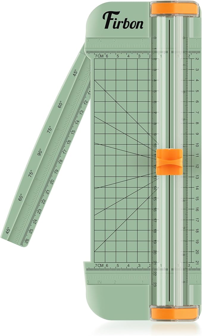 Firbon Morandi A5 Paper Cutter, Straight Small Paper Trimmer with Side Ruler for Scrapbooking Craft, Paper, Coupon, Label, Cardstock-DeskLoop Office