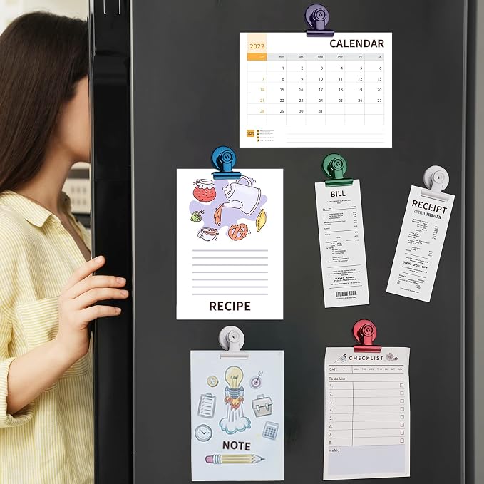 VNDUEEY 20 Pack Fridge Magnets Refrigerator Magnets, Strong Magnetic Clips - Image 2