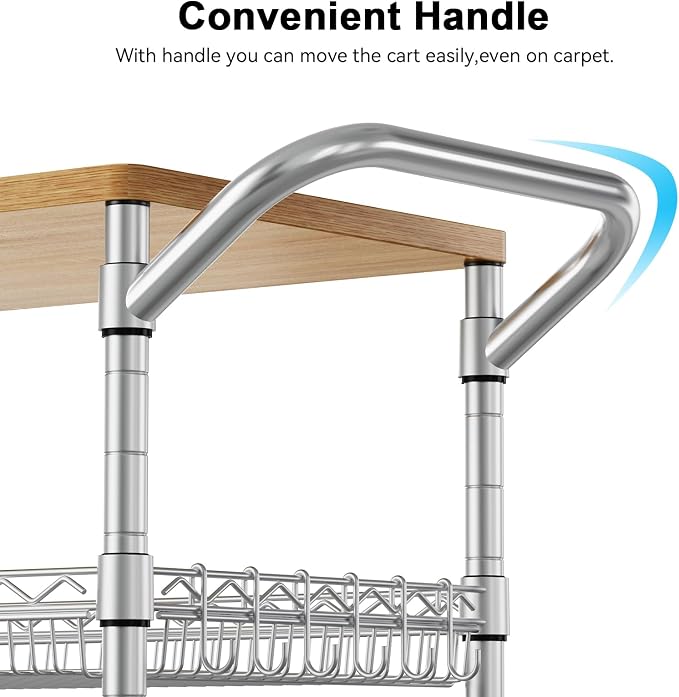 WDT 3 Tier Rolling Kitchen Carts - Image 6