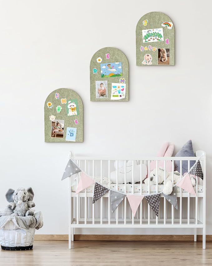 Arched Felt Bulletin Board, Cork Board Alternative - Image 3