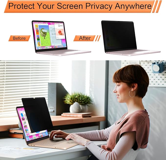 Magnetic Privacy Screen for MacBook Neo 13 Inch A18 Pro 2026, Matte Removable - Image 2