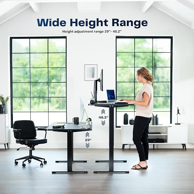 VIVO Electric 63 x 32 in Rustic Standing Desk, Memory Height Adjustment - Image 7