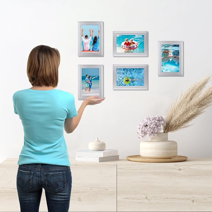 Giftgarden 4x6 Picture Frame Silver Set of 12 - Image 5