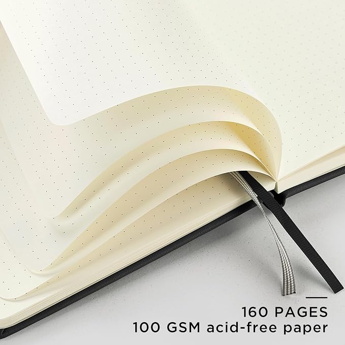 &And Per Se Dotted Journal Notebook, A5 Hardcover Leather Dotted Journal - Image 4