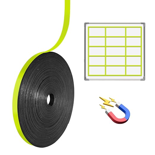 CHUNNIAO Yellow Magnetic Tape for Whiteboard in Classsroom&Office, Fine Line - Image 8
