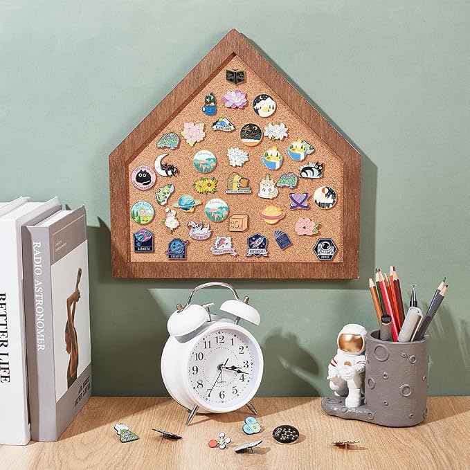 BENECREAT Cork Brooch Board, Baseball Home Plate Style, 11.8x11.8 Inch | Wall - Image 5