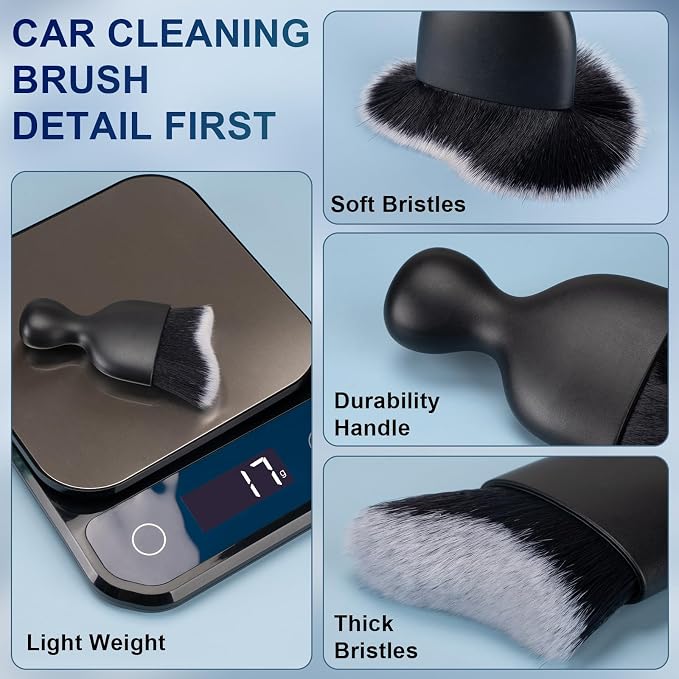 Amrules 2 PCS Car Interior Detailing Brush, Auto Car Dusting Brushes, Soft - Image 6