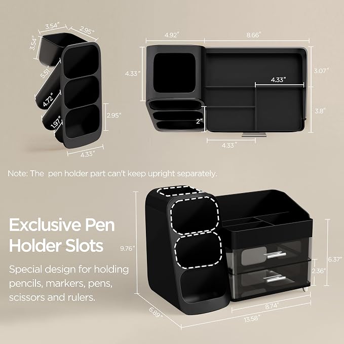 HBlife Desk Organizer with Pen Pencil Holder - Image 5