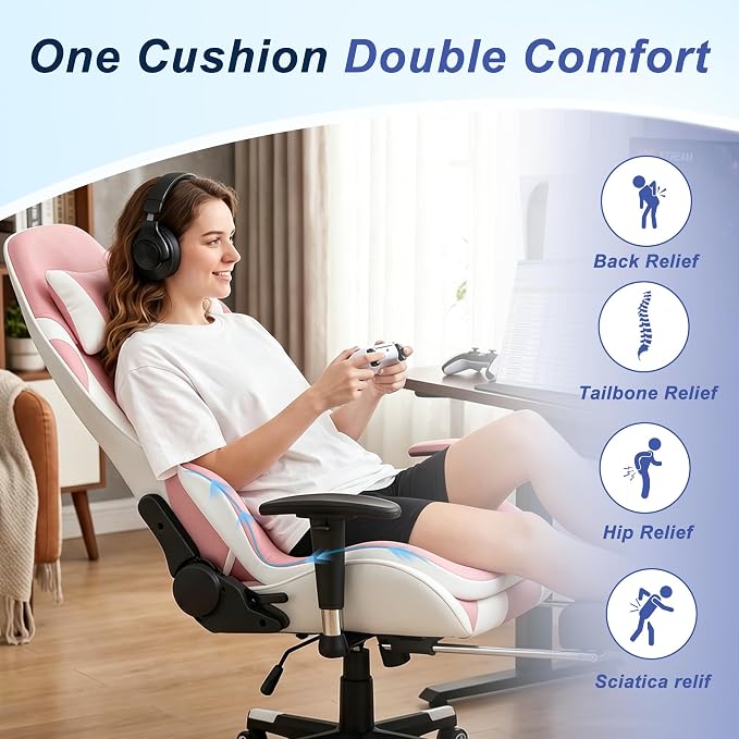 Seat Cushion for Office Chair and Car, Ergonomic Memory Foam Seat Cushion - Image 4