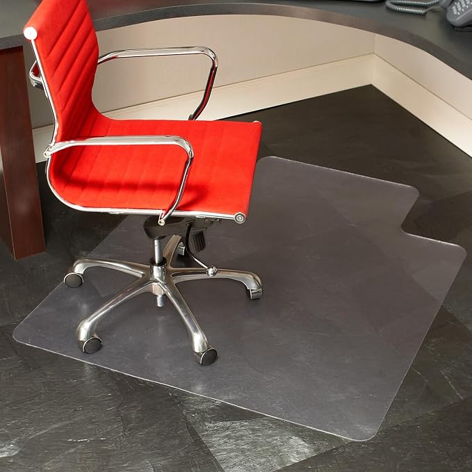 Staples Office Chair Mat, Hard Floors, Textured Underside, Extended Under-Desk - Image 2